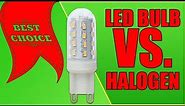 G9 LED bulb vs Halogen Review - Demostration