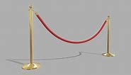 Red Velvet Stanchion Rope - Buy Royalty Free 3D model by CGBee (@cg.bee)