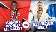 Sambo Fighter Vs BJJ Black Belt | BJJ Rolling Commentary