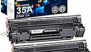 Valuetoner Compatible Toner Cartridge Replacement for HP 35A CB435A for P1006, P1009, P1002, P1003, P1004, P1005 Laser Printer (Black, 2 Pack)
