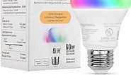 Amazon Basics Smart A19 LED Light Bulb, 2.4 GHz Wi-Fi, 7.5W (Equivalent to 60W) 800LM, Works with Alexa Only, 1-Pack, Multicolor