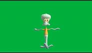 Squidward Spinning & Oscillating in Front of a Green Screen