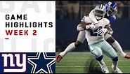 Giants vs. Cowboys Week 2 Highlights | NFL 2018