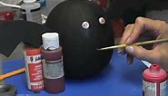 How to Make a Painted Pumpkin Bat Halloween DIY
