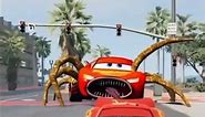 Epic Escape from Lightning McQueen Ride Chase Eater, Coffin Dancer song cover. #shorts