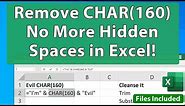 Remove Hidden CHAR(160) Spaces from Excel