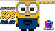 How to Draw Minions (Bob) - Despicable Me Minion Pixel Art Drawing