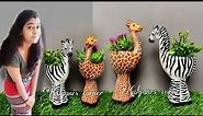 2 Easy Plastic Bottle Planters Idea/Amazing Planters/Zebra Planter/Giraffe Planter/diy Planter ideas
