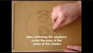 How to draw a skull using oil pastel