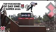 TOP 5 BMX MOVES OF DAY 1: Mike Varga, Kevin Peraza | X Games 2021