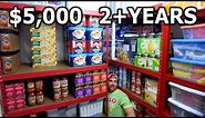 $5,000 Food Storage 2 Years Supply PREPPERS PANTRY Survivalist Drinking Water Freeze Dried Ready EAT