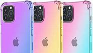 Compatible with iPhone 12 Pro Max Case 6.7-Inch (2020), Transparent Slim Protective Hybrid Cover Case Soft TPU Back with Flexible TPU Bumper (Pack of 3)
