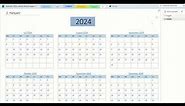 OneNote Kalender 2024 Vorlage