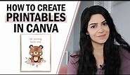 How to Create Printables in Canva to SELL ON ETSY