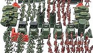 AMOR PRESENT 307 PCS Army Toys Military Set, Men Soldier Playset Plastic Toy Soldiers Figures and Accessories with Vehicles, Aircraft, Boats, Helicopters