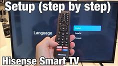 Hisense Smart TV: How to Setup (Step by Step from beginning)