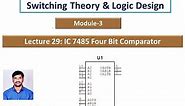 Digital Lecture 29: IC 7485 || Four Bit Comparator || Cascading Comparator (8,12-Bit) ||