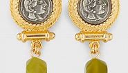 Ben-Amun 24k Gold Electroplated Gold Drop Clip Earrings