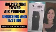 Holmes Mini Tower Air Purifier Unboxing And Testing | HAP9413 AER1 Filter Series | Ispriki Nuggets