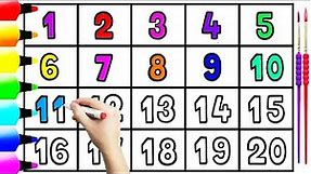 How to Count 1 to 20 Chart - Learning Number 1234 Counting for Kids and Toddlers | Learn 123 #123