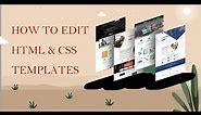 How to change HTML and CSS Templates || Web Designing |Step by Step guide