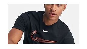 Nike 3D Swoosh graphic t-shirt in black and red | ASOS