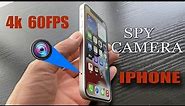 Mini spy hidden camera on iPhone, hidden camera recorder, 4k 60FPS, 3840x2160 resolution