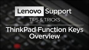 Tips & Tricks - ThinkPad Function Keys Overview 2019