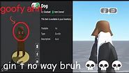 they actually made a real dog avatar bundle in roblox 💀💀💀