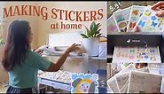 Printing stickers at home ON A BUDGET 🖨 DIY Printing sticker maker business package 💜 FAN ART ONLY