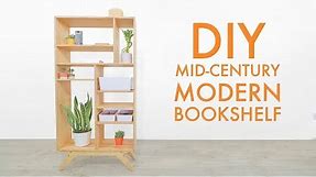 DIY Mid-Century Modern Plywood Bookcase / Shelf. FREE PLANS