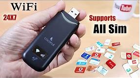 Coconut Wifi 4G Dongle with All sim Support Review | Best 4g wifi dongle for all sim In India