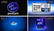 Intel logo animation history (1971-2022)