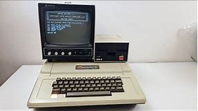 Apple II Plus from my collection - showing DOS 3.3 and Apple Writer 1.1