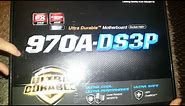 Gigabyte 970A-DS3P Ultra Durable AMD AM3+ Gaming Motherboard Unboxing & Overview