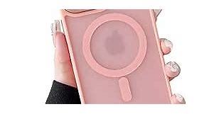 CHAOFEnG Magnetic Designed for iPhone 12 Case [Military-Grade Drop Tested] [Compatible with Magnet] Slim Frosted Case for iPhone 12 Case Phone Case (6.1"), Pink