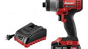 20V Cordless 1/4 in. Hex Compact Impact Driver Kit with 1.5Ah Battery, Rapid Charger