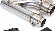PQY Universal 2.5 Inch Stainless Steel Exhaust Pipe Kit