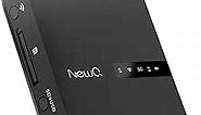 NewQ Filehub AC750 Travel Router: Portable Hard Drive SD Card Reader & Mini WiFi Range Extender for Travel | Wireless Access External Harddrive & USB Storage Device to Backup Photo & Files from iPhone