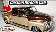 1950 Chevrolet Truck STRETCH CAB Restomod - converted to 7 window!