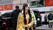 Nicki Minaj Shines From Head to Toe in Gold