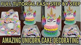 2 TIER CAKE | HOW TO MAKE UNICORN CAKE| AMAZING UNICORN CAKE DECORATING IDEAS| JOHANN AND HYRUM
