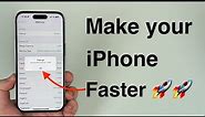 How to Make your iPhone Faster!