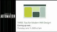 THREE Tips for Modern HMI Design!