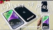 IPhone 14 Plus Unboxing & Review in 2023|| IPhone accessories||Comaprison of IPhone14+ with IPhone7+