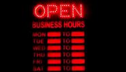 LED "Open/Closed" Sign with Business Hours