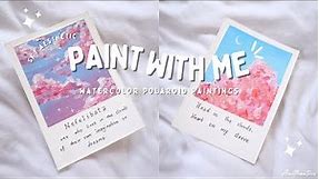 PAINT WITH ME | Aesthetic Sky Polaroids | ACRYLIC PAINTINGS FOR BEGINNERS | Tutorial