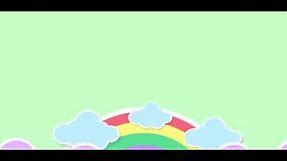 Animation KAWAII pastel rainbow with clouds background | NO TEXT | NO MUSIC | FREE TO USE