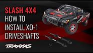 How to Install XO-1 Driveshafts on the Slash 4X4 | Traxxas Support