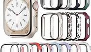 [16 Pack] Case Compatible with Apple Watch Series 3/2/1 38mm with Screen Protector, HASDON Full Coverage Bumper Hard PC Ultra-Thin Protective Cover for iwatch 38mm Accessories